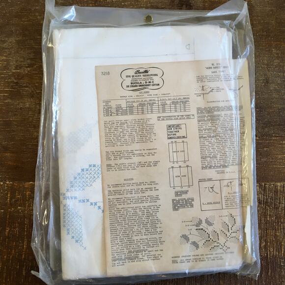 Bucilla Jiffy Cross Stitch Quilt Acorn Harvest Double Bed 90 x 103 NEW SEALED - Picture 4 of 4